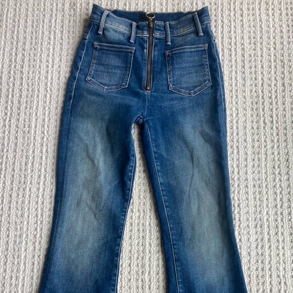 Dark Wash Mother Flared Jeans - Picture 1 of 4